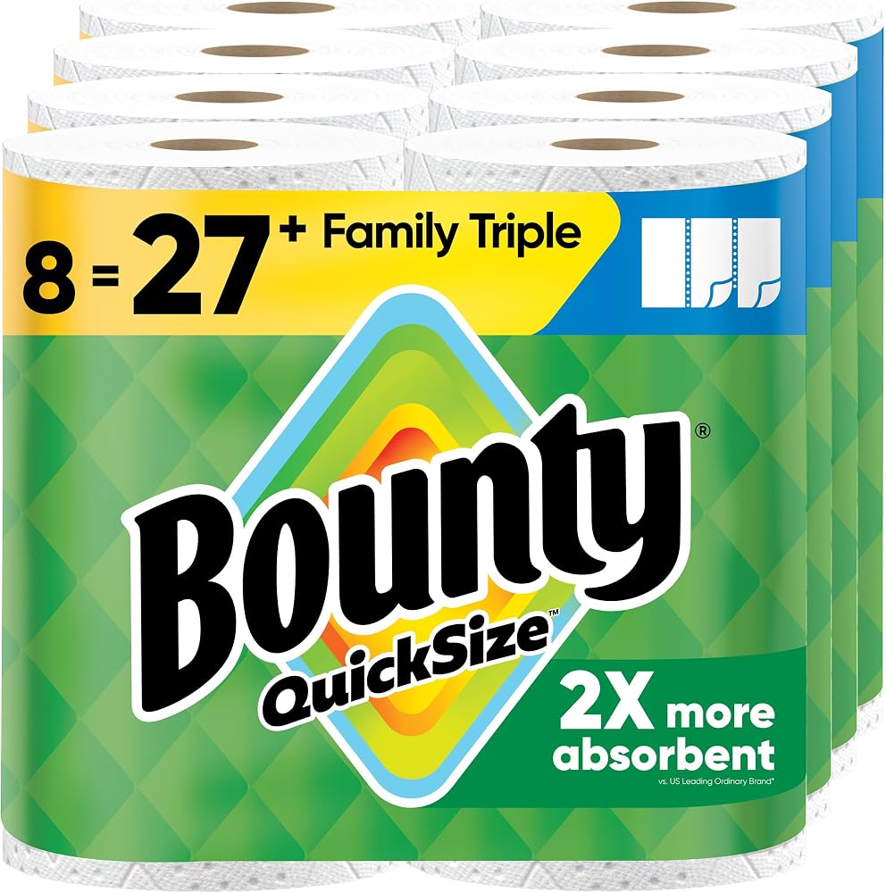 Bounty Paper Towels, 8 Family Triple Rolls